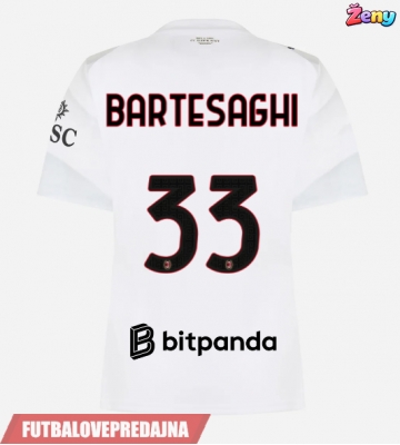 Lacne Ženy Futbalové dres AC Milan Davide Bartesaghi #33 2026-27 Krátky Rukáv - Preč